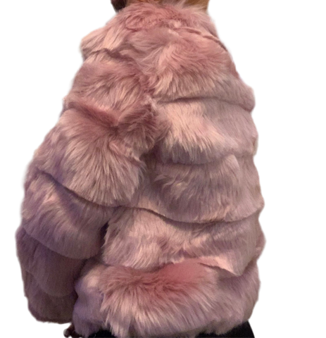 Pink Faux Fur Coat