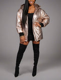 Oversized Metallic Jacket
