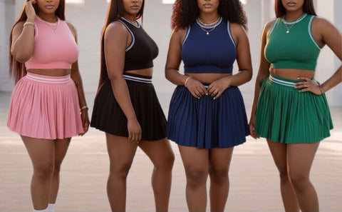 Court Vibes Tennis Skirt Set