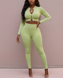 Sage Stride Ribbed Set