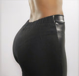 Leather Knee Patched Pants