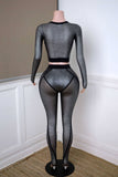 POPCORN MESH LONG SLEEVE TOP & LEGGING SET