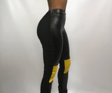 Leather Knee Patched Pants